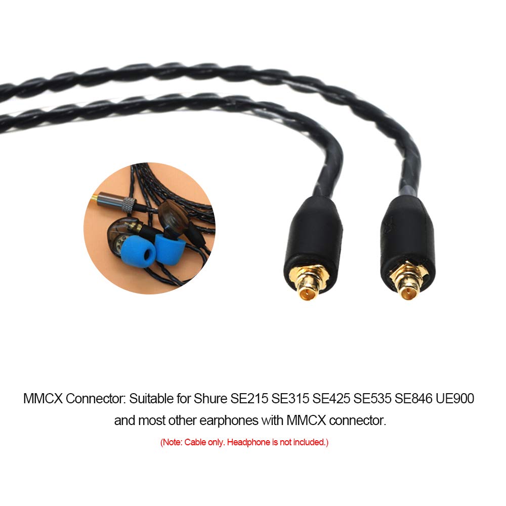 Replacement Audio MMCX Cable for Shure SE215 SE315 SE425 SE535